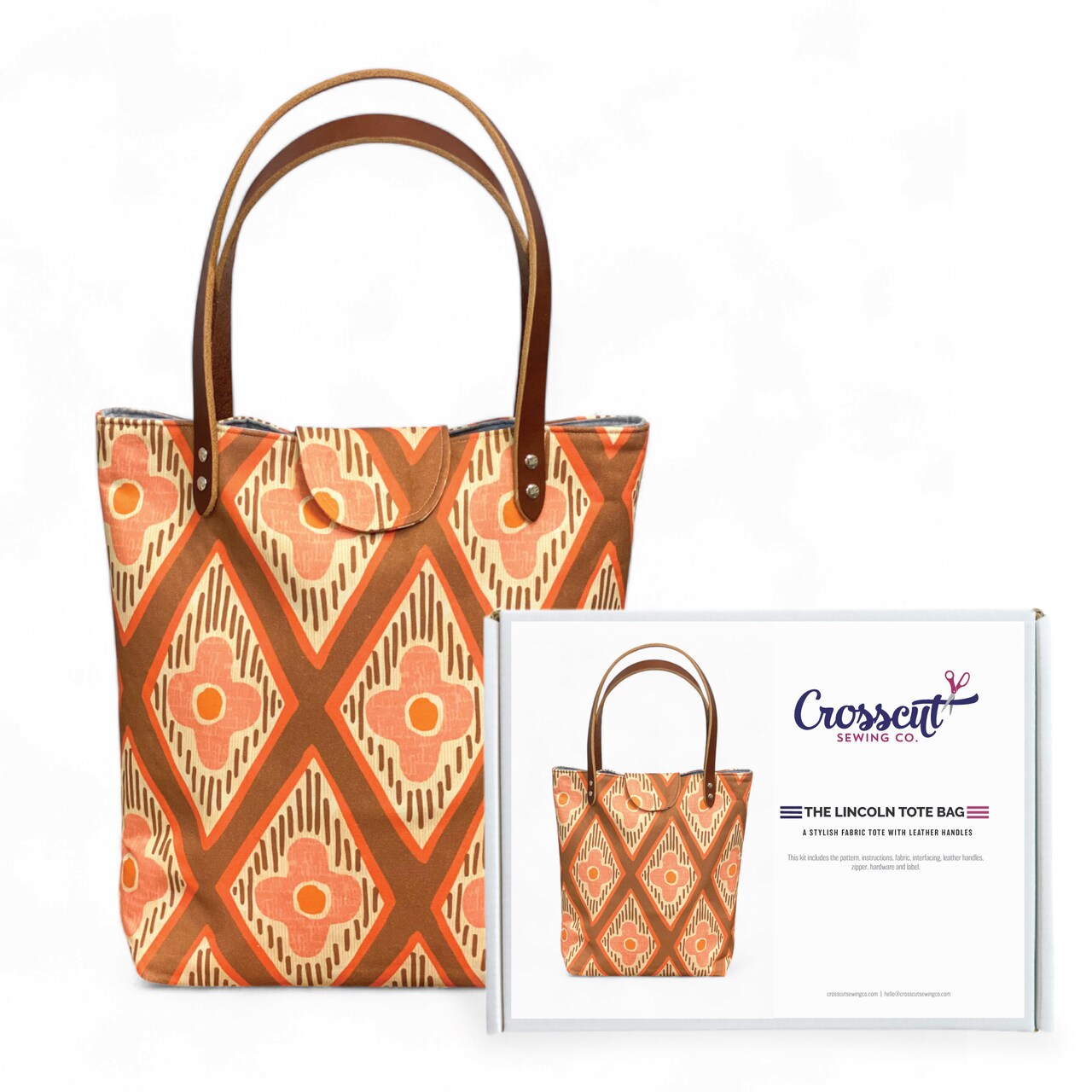 Crosscut Sewing Co.® Lincoln Tote Sewing Kit - Beginner Sewing Project Kit